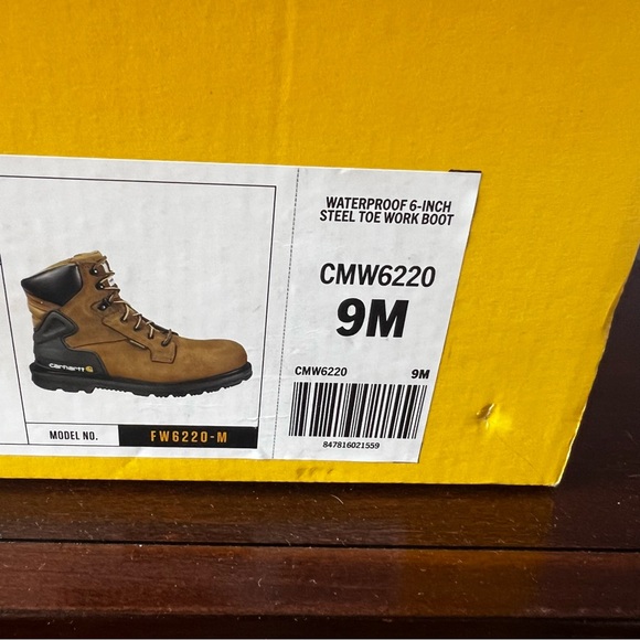 Carhartt CMW6220 Waterproof 6-Inch Steel Toe Work Boot Brown Men's 9 Brand NIB - Picture 13 of 13